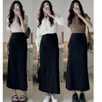 Chân váy suông dáng dài, chất liệu tuyết mưa xẻ sau thời trang sành điệu dành cho bạn nữ SCTV30