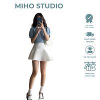Chân váy tacta xoè cạp cao tiểu thư Miho Studio