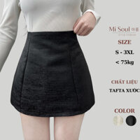 Chân Váy Tafta Xước BigSize Dáng Chữ A Cạp Cao Aya, Chân Váy Con Ong BigSize 252