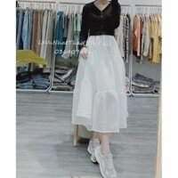 CHÂN VÁY TẦNG XOÈ DÁNG DÀI, PHỒNG ĐẸP