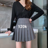 Chân váy tennis xám