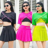 Chân váy thể thao nữ chất thun mềm tập gym, zumba, aerobic, dân vũ, đi tập đi chơi đều đẹp