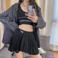 Chân Váy Thể Thao Xếp Ly Phong Cách Retro Cho Nữ ་ 𝄒