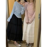 Chân váy thô bèo tầng dáng dài