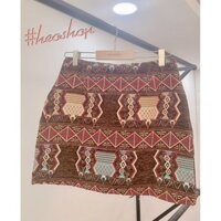 Chân váy thổ cẩm họa tiết - hàng bán shop