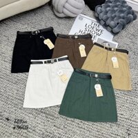 Chân váy thô dáng A kèm đai 9605
