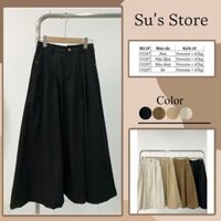Chân Váy Thô Dáng Dài Cúc Gỗ Lưng Chun CV287 Susstore Top Thời Trang Nữ Bigsize