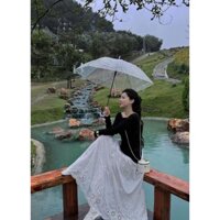 Chân váy thô zen dáng dài mềm mại, xoè freesize xinh xắn, điệu đà, sành điệu thời trang hàng QC.