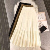 Chân VÁY THU ĐÔNG Jiashucheng váy chữ A dệt kim đuôi cá vạt rộng kiểu dài vừa mẫu mới cho nữ