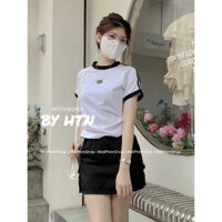 CHÂN VÁY THUN TYM NGẮN BASIC