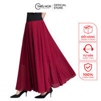 Chân Váy Trung Niên Chiffon Dáng Dài Thiều Hoa G0316