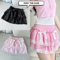 Chân váy viền ren công chúa 2 lớp PONY