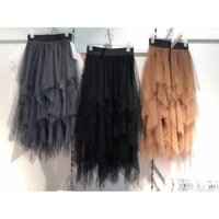 Chân váy voan dài xoè tầng - váy maxi - ảnh thật