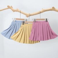 Chân Váy Xếp Li Màu Trơn Lưng Cao Chất Liệu chiffon Phong Cách Hàn Quốc Thời Trang Mùa Hè Xinh Xắn Cho Bé Gái