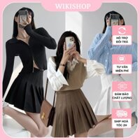 Chân váy xếp ly, chân váy tennis ngắn xòe có quần trong lưng cao đủ size học sinh đi làm đi chơi hàn quốc Wikishop C675