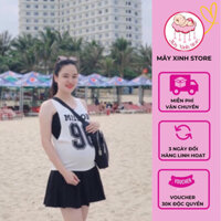 Chân Váy Xếp Ly Cho Mẹ Bầu Trẻ Trung, Chân Váy Xì Tin, Chân Váy Năng Động Mây Xinh Store