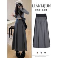 Chân váy xếp ly dài 90 chất Vitex Hàn sang chảnh, sành điệu form đẹp-HVS- Mã 399