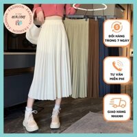 Chân váy xếp ly dáng dài maxi ly nhỏ Hàn Quốc