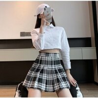 Chân Váy Xếp Ly Dáng Ngắn Họa Tiết Kẻ Caro Cá Tính Dễ Phối Đồ Dành Cho Nữ V_5005