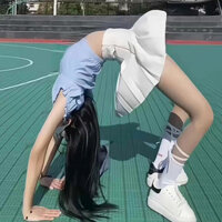 Chân váy xếp ly eo co giãn không có lớp lót, không có legging, chân váy nửa cho phụ nữ mùa xuân hè, eo cao, dáng A-line, giảm béo, chân váy ngắn siêu nhỏ