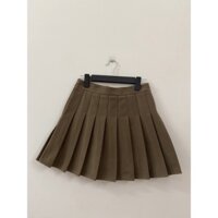 Chân váy xếp ly màu nâu tây