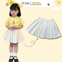 Chân váy xếp ly màu trắng cho bé gái có lót quần phong cách hàn quốc 1 đến 7 tuổi BERNIE 0723B031V