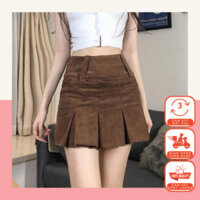 Chân Váy Xếp Ly Ngắn Bản To Hàn Quốc