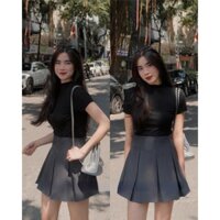 Chân váy xếp ly nữ, Váy tennis Xếp Ly Lưng Cao  cực xinh cho nàng đi