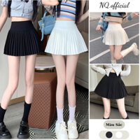 Chân váy xếp ly quần lót trong