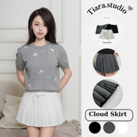 Chân Váy Xếp Ly To Cloud Skirt 3 Màu Hot Trend Xám/Đen/Trắng by TIARA STUDIO - CVT01