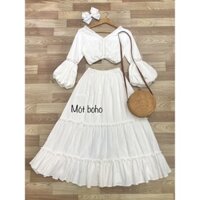 Chân váy xô xốp trắng tinh Thái Lan