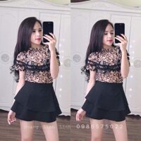 Chân váy xoè 2 tầng