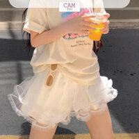 Chân Váy Xoè, Chân Váy Ren Nhiều Lớp Bồng Bềnh Cho Nữ