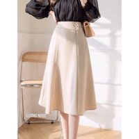 Chân váy xoè công sở dáng dài thời trang