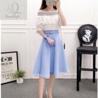 Chân váy xòe dài HN072 sang trọng - nhiều size vào màu, form dáng đẹp, thích hợp mặc công sở, dự tiệc hoặc dạo phố