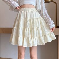 Chân Váy Xòe Màu Trắng Dáng Chữ a Mềm Mại Phong Cách Nhật Bản Cho Nữ