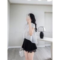 Chân váy xòe ngắn phối chân ren nhẹ nhàng, nữ tính SVFV18