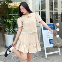 Chân váy xòe ngắn Sower phối ren lót quần phong cách Hàn Quốc - Yuri skirt