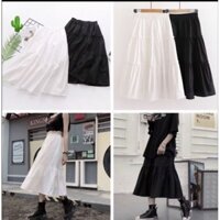 Chân váy xòe phồng rúm tầng có bigsize 40kg-120kg