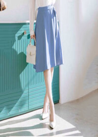 Chân Váy Xòe Ruby - Xanh Dương Nhạt - M