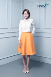 Chân váy xòe sang chảnh - CV01 - vàng - 2XL