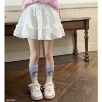 Chân váy xòe tơ đũi hồng tầng công chúa cạp chun bé gái size đại từ 14-45kg G6 Nhật Hà Kids có quần bảo hộ.