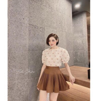 Chân váy xòe xếp ly đuôi cá quảng châu