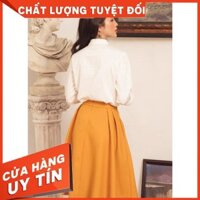 Chân váy xòe xếp ly GUMAC VA452_VANG - Hàng nhập khẩu
