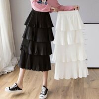 Chân váy❤️ 𝑯𝒐𝒕𝒕𝒓𝒆𝒏𝒅❤️  maxi 4 tầng ép li nhả xinh xắn chân váy 4 tầng siêu hot 2021 Linh shop Linh shop