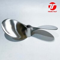Chân vịt inox 304 - 5.5hp 1T8 2 cánh (Lỗ ren 14, 16) chân vịt chạy thuyền, chạy xuồng, máy xăng.