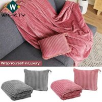 Chăn WAPKTY, Chăn ấm hai mặt 2 trong 1, Gối ném thân thiện với da siêu mềm