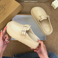 Chanel Phong Cách Birkenstock Giày 2025 Phong Cách Mới Bên Ngoài Mặc Phong Cách Gót Lười Nửa Dép Mùa Hè Baotou Dép Dép