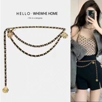 Chanel Thắt Lưng Dây Xích Phụ Kiện Váy Dây Xích Kim Loại Thắt Lưng Trang Trí Nữ