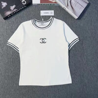 Chanel2025 Phong Cách Mới In Hình Mỏng Hơn Áo Thun Nữ Thời Trang
